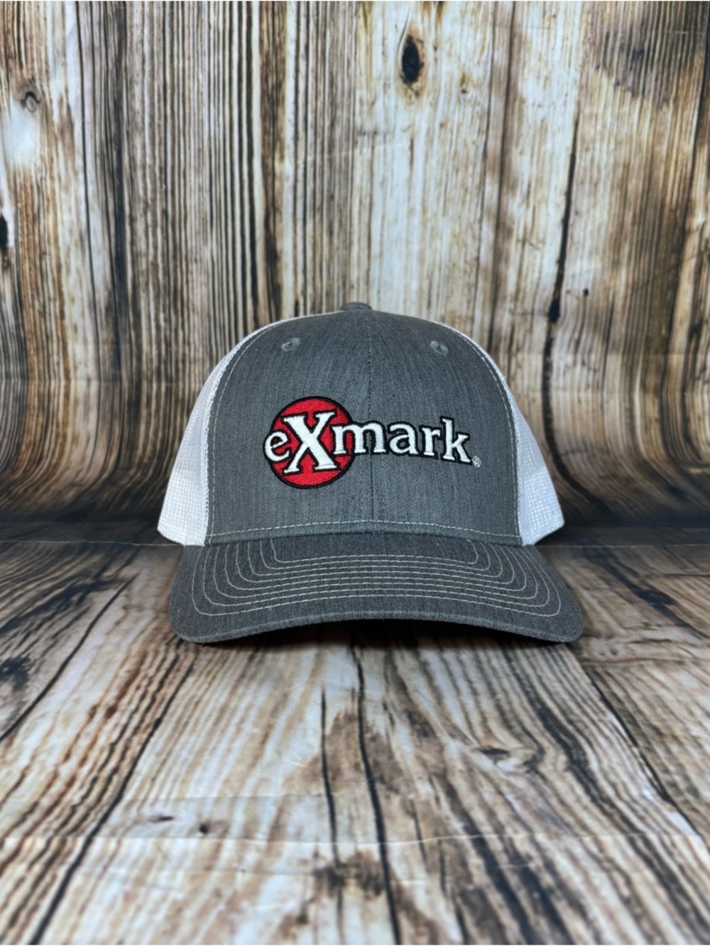 New eXmark Hat Snap Back Trucker Gray White Men Mowing Outdoors Embroidery Nice